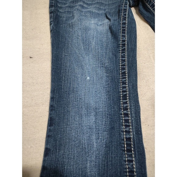 Amethyst Jeans Womens Size 5 Blue Denim Low Ride Western Bootcut Distressed Z - Picture 4 of 14